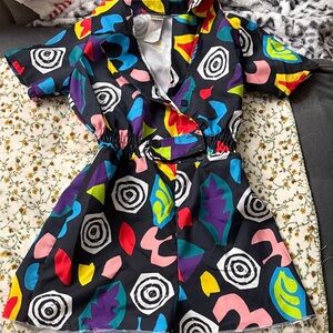 Colorful Patterned Kids Dress